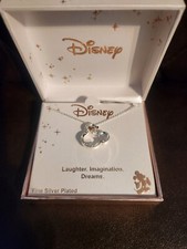Disney Minnie Fine Silver Plated Pendant Necklace