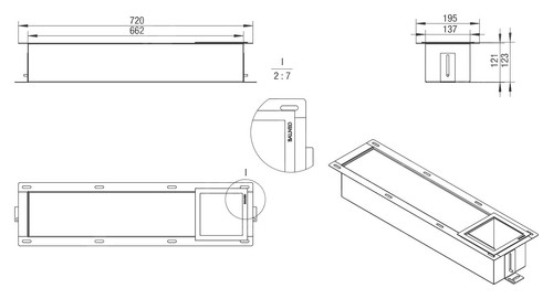 Toilettenpapieraufbewahrung Unterputz Wandnische WALL BOX PAPER 3 - Bild 3 von 8