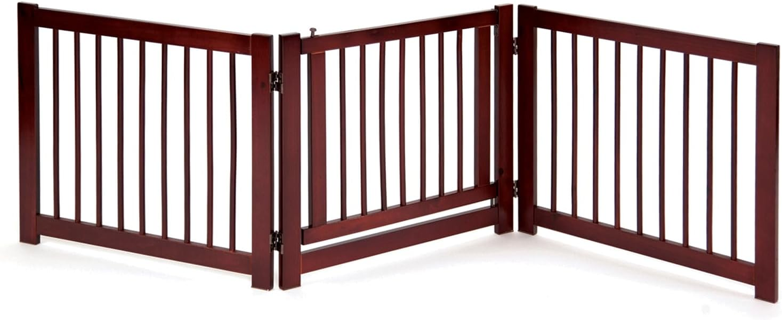 360 Configurable Freestanding Dog Gate with Door for Home