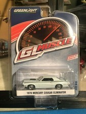 1/64 GREENLIGHT MUSCLE 1970 MERCURY COUGAR ELIMINATOR WHITE & BLACK STRIPES