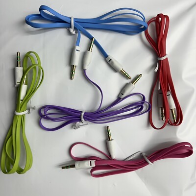 2x Aux Cord 3.5mm Male to Male Auxiliary Audio Cable For Car Headphone iPhone PC