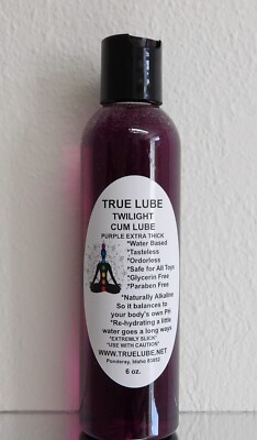 Cum Lube Twilight Purple, True Lube Water Based Personal Lubricant 8oz