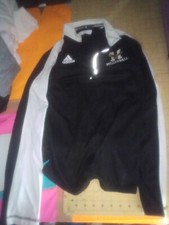 Adidas Voleibol Hombre Pequeño Negro Uniforme Deportivo Top Blanco Ribete B&W