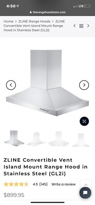 Z line kitchen island range hood; brand new box has never been opened. $525 OBO