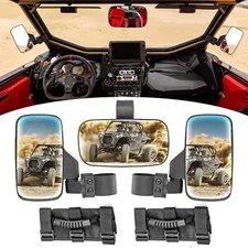 UTV Side View Rear Center Mirrors Set For Kawasaki Mule PRO FX FXT DX DXT PRO-MX