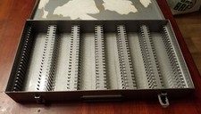 Vintage Brumberger Metal Photo 35 MM Slide Storage Case Box Holds 150 Slides