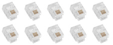 10 pcs RJ11 Modular Plug 6/4 Telephone Line Plug Connector