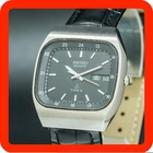 Vintage 1989 [N-MINT] SEIKO TYPE II 8223-500A Black Day Date Square Men