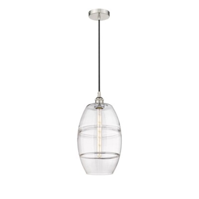 Innovations 616-1P Vaz 1Lt 10'' Cord Mini Pendant, PN/Clear - 616-1P-PN-G557-10CL