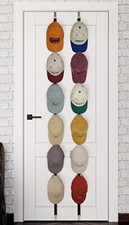 Hat Rack for Baseball Caps and Organizer Holder  up to 36 Caps  Display Black