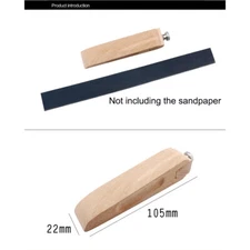 Leather craft abrasive/sand paper beech woodend burnisher polish handle tool Diy