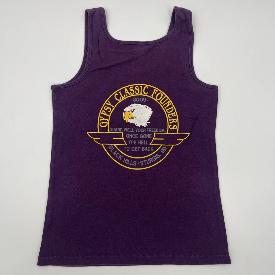 Camiseta sin mangas Sturgis 2009 Jackpine Gypsies - Motociclista - Grande Usada en Excelente Condición Foto 2 de 4