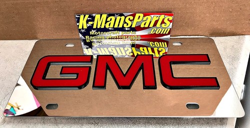 GMC tag stainless steel chrome mirror vanity license plate - Foto 4 di 5