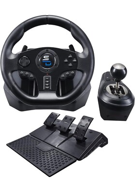 Superdrive - GS850-X racing steering wheel with manual shifter, 3 pedals, paddle
