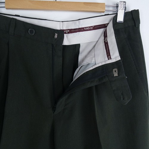 Mens Dark Green Suit 42S US Size Trousers W32 L27 TEKBAY Wool 2 Piece - Picture 14 of 18