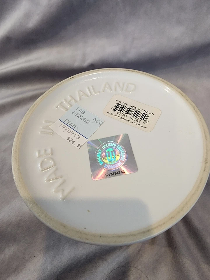 Taza Encore University of Illinois Fighting Illini Beer Stien 2002 naranja vintage Foto 4 de 4