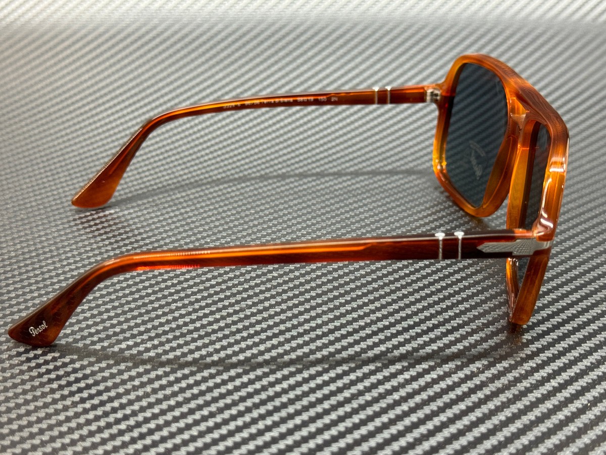 PERSOL PO3328S 96 56 Terra di Siena Brown Blue Men's 58 mm PERSOL PO3328S 96 56 Terra di Siena Brown Blue Men's 58 mm