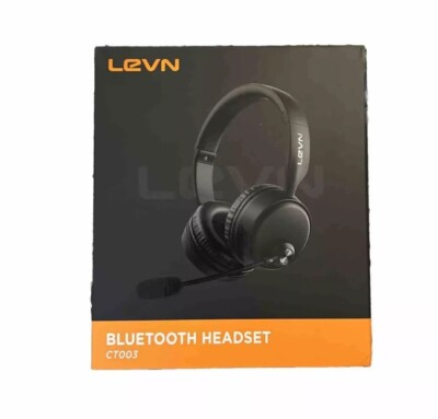 LEVN Bluetooth Headset with Microphone, Wireless Headset with Mic & Mute Button