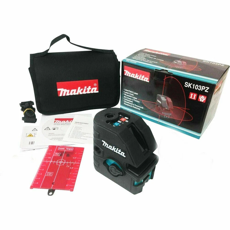 NUEVO MAKITA SK103PZ LÁSER Línea nivel láser línea cruzada/punto láser Foto 2 de 3