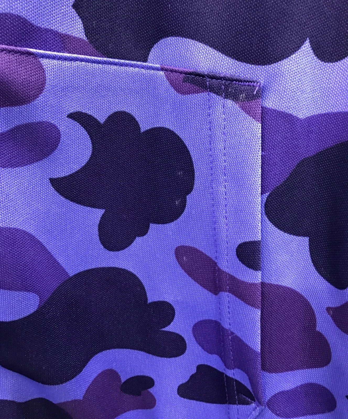 A BATHING APE (BAPE) Felpa con cappuccio e zip intera A BATHING APE Jersey Shark viola taglia M