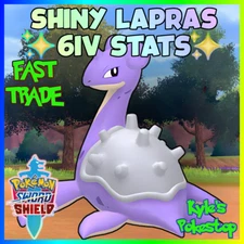 ✨ 6IV SHINY LAPRAS ✨ POKEMON SWORD & SHIELD EV'D 🚀BATTLE READY FAST 🚀