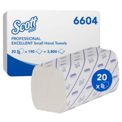 Kimberly Clark 6604 Scott Falthandtücher Papierhandtuch weiß 3800 Blatt
