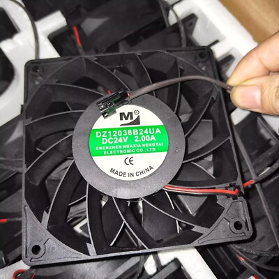 DZ12038B24UA 120mm 24V 2.00A High Airflow Cooling Fan, Dual Ball Bearing, 12X12