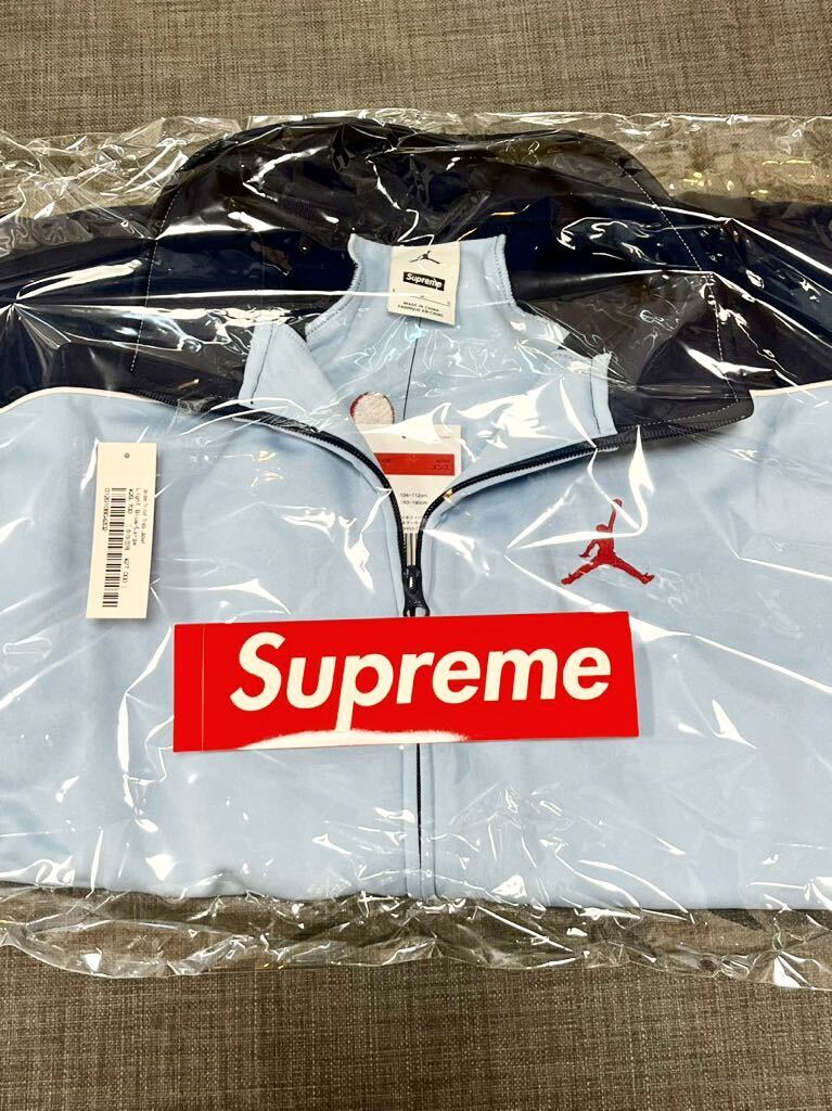 L Light Blue Supreme x Jordan Tricot Track Jacket Blue 24FW L Light Blue Supreme x Jordan Tricot Track Jacket Blue 24FW