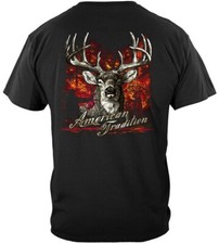 American Tradition Deer Hunter T Shirt Bow Hunting Archery Big Buck Arrows