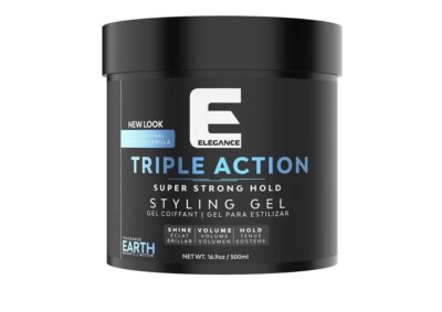 Elegance Triple Action / Extra Strong Hold Styling Gel Earth 500ml /16.9 OZ