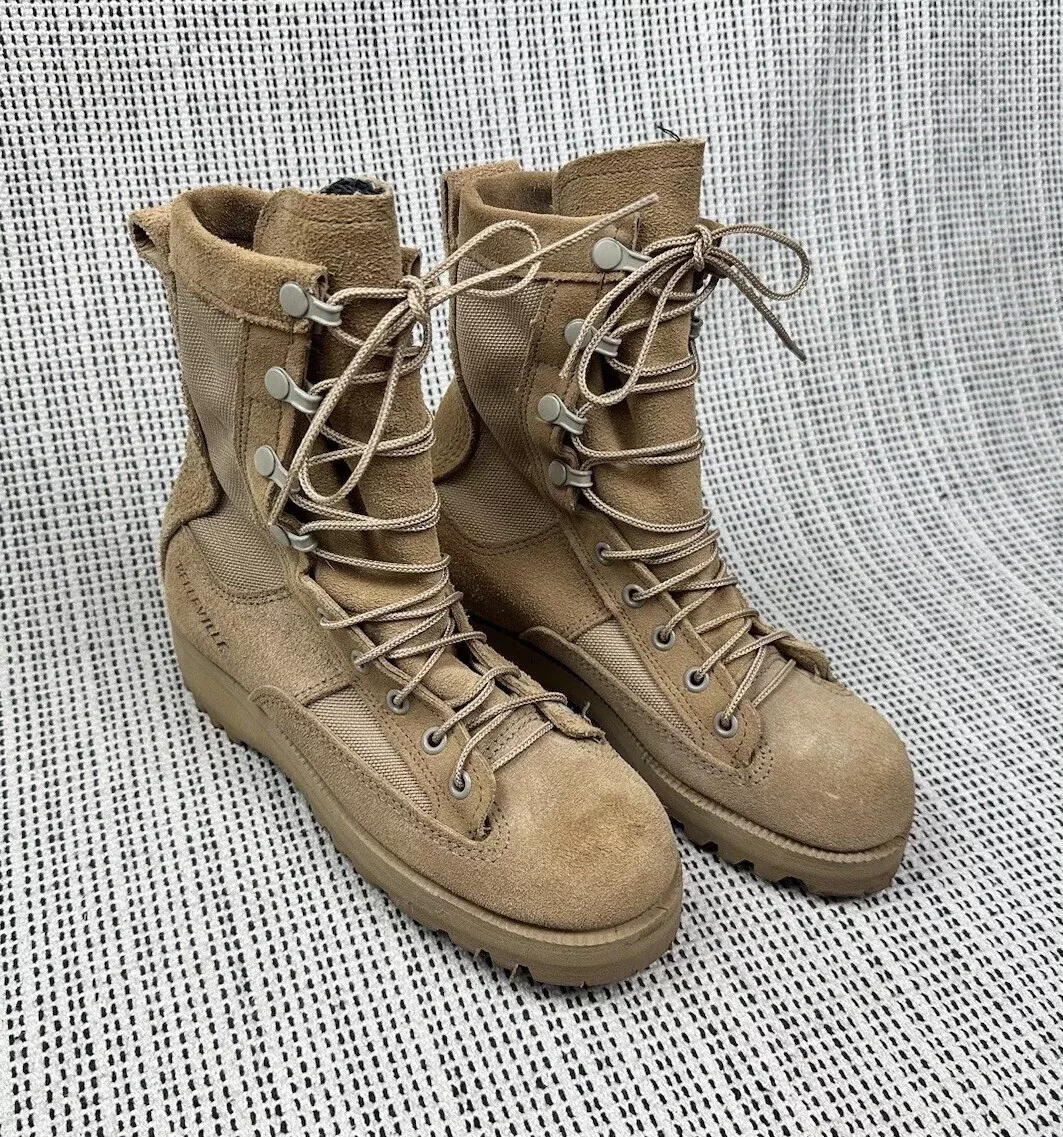 Belleville Mens 2 R Tan Boots Army Flight Combat Gore Tex Temp Weather 05 C 0370
