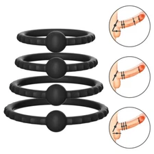 4PCS Men Ball-Scrotum-Stretcher-Ring-Penis Enhancer Delay Ejaculation for Male