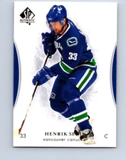 HOCKEY CARD 2007 UPPER DECK SP AUTENTHIC VANCOUVER CANUCKS HENRIK SEDIN  NO139
