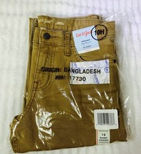 Cat  Jack Stretch Straight Fit Adjustable Waist  Khaki Pants size 10H NEW Tags