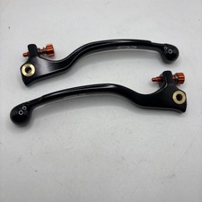SRP braketec  AJP Trials Long Brake & Clutch Lever Black Set (black & Orange)