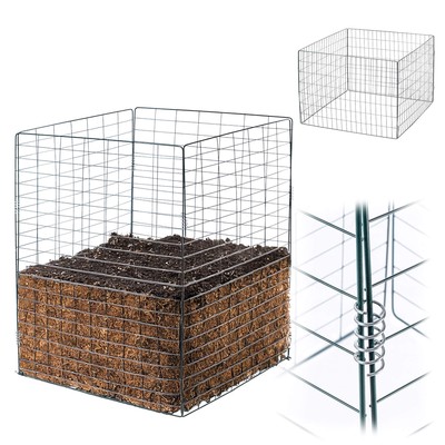 Gartenkomposter, Metall, 450 l, KADAX dunkelgrün
