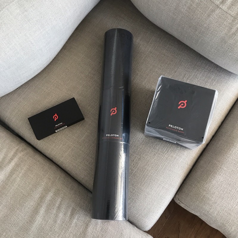 Unopened Peloton Set, Workout Mat, Heart Rate Monitor, And Resistance Bands