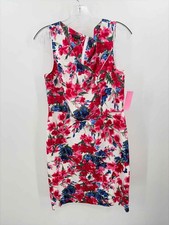 Pre-Owned Talbots Pink Size 6 Floral Shift Knee Length Sleeveless Dress