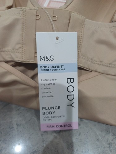 42C BODY BY M&S Firm Control Cool Comfort No VPL Plunge Body Bodysuit - Picture 7 of 9