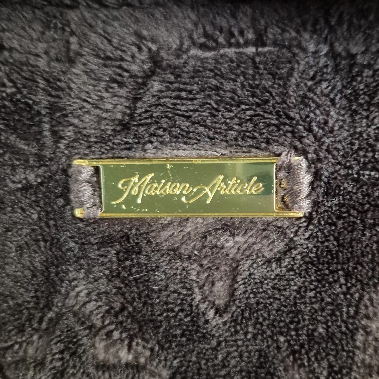 Maison Article Embossed Velour Pullover Hoodie Me… - image 5