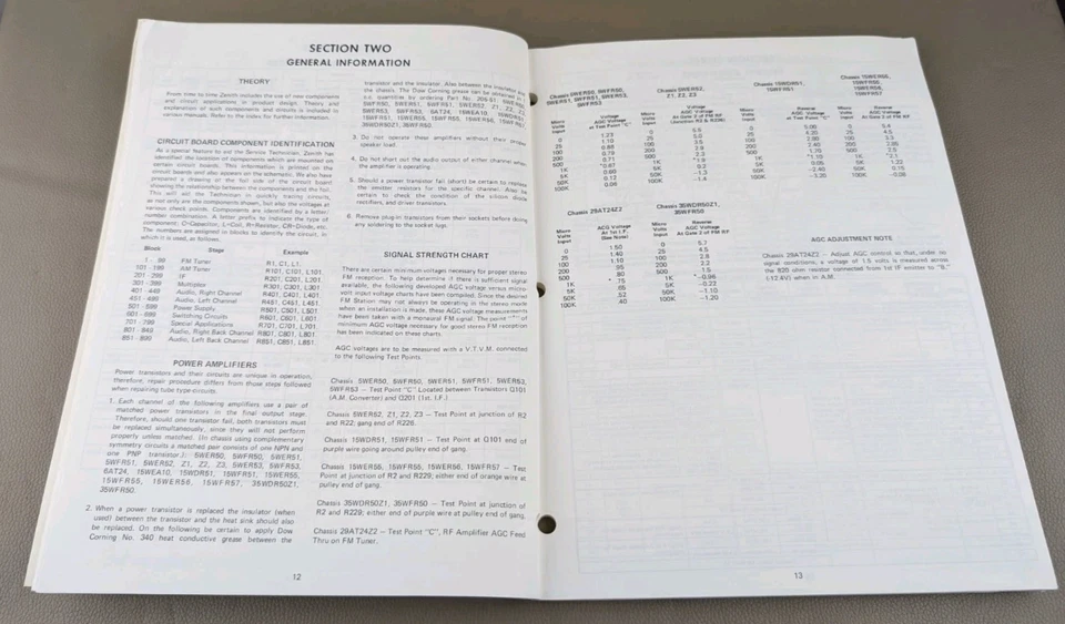 Zenith High Fidelity & Stereo FM Models Service Manual D-3624 - Image 2 of 3