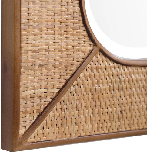 Elegant 28" X 42" Tahiti Warm Maple Satin Wall Mirror for Stylish Home Decor - Picture 4 of 5