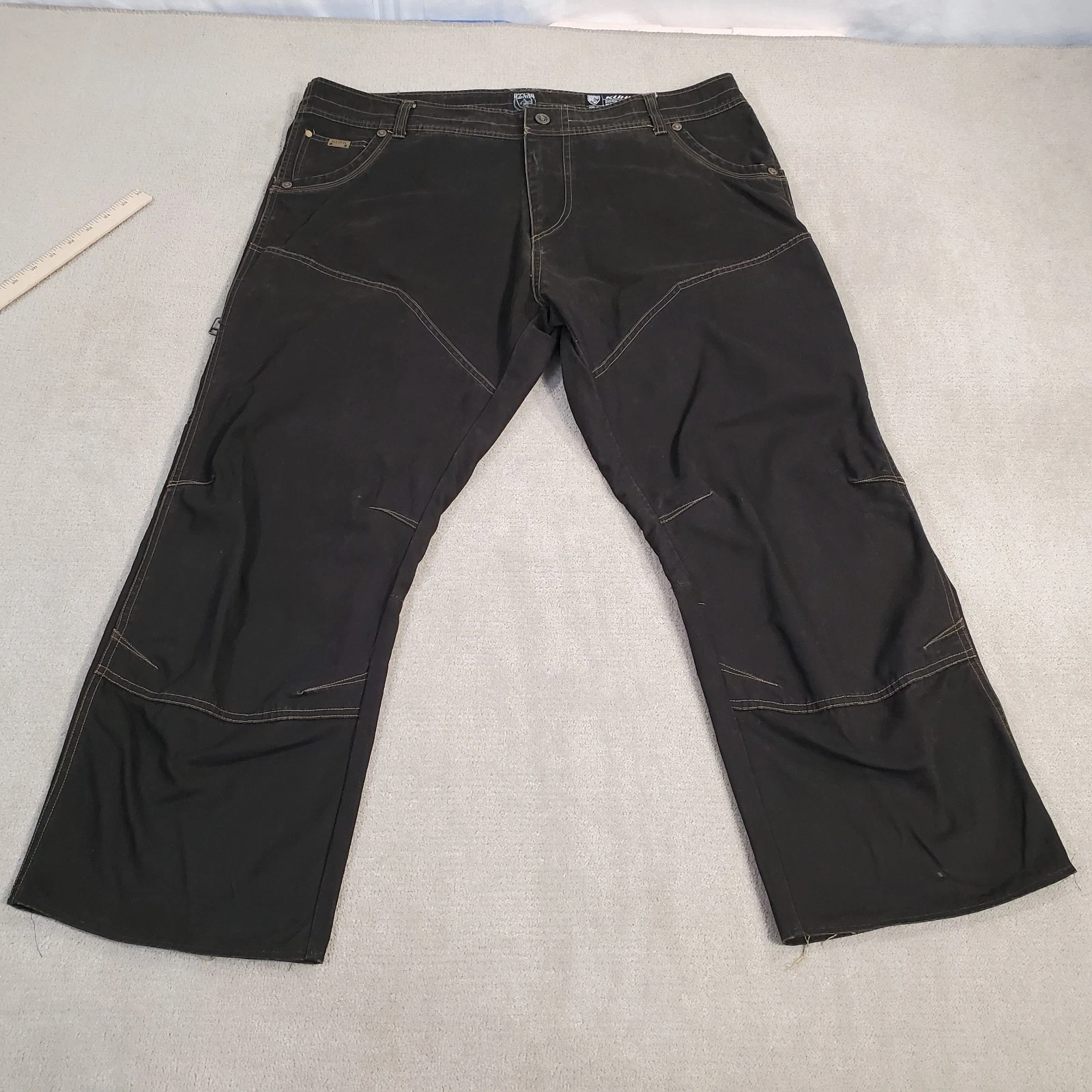 Kuhl The Law Pants Mens 42x28 Brown Vintage Patina Dye Outdoors Hiking Climbing*