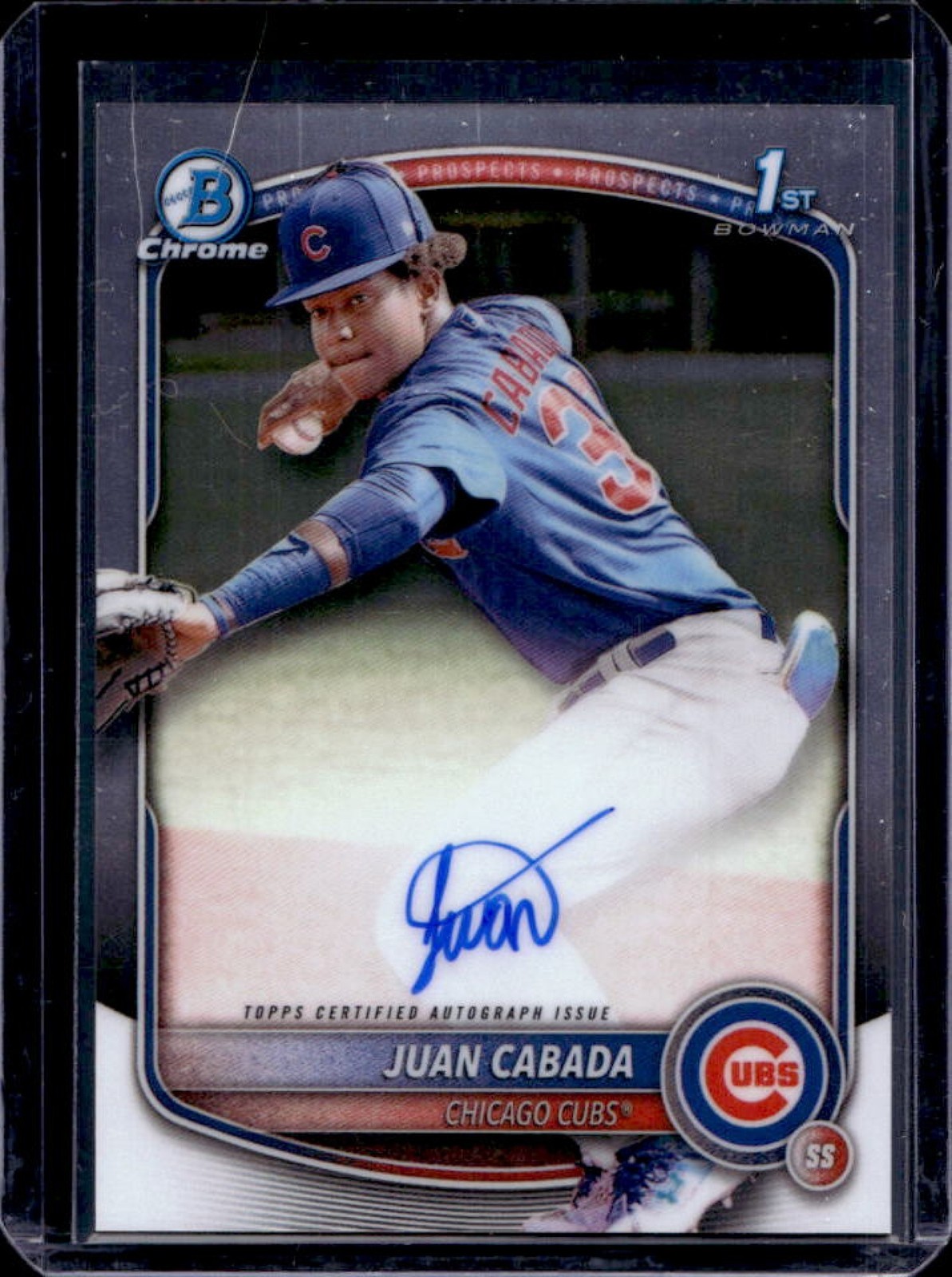 2025 Bowman Chrome Juan Cabada Auto 1st #CPA-JC Cubs