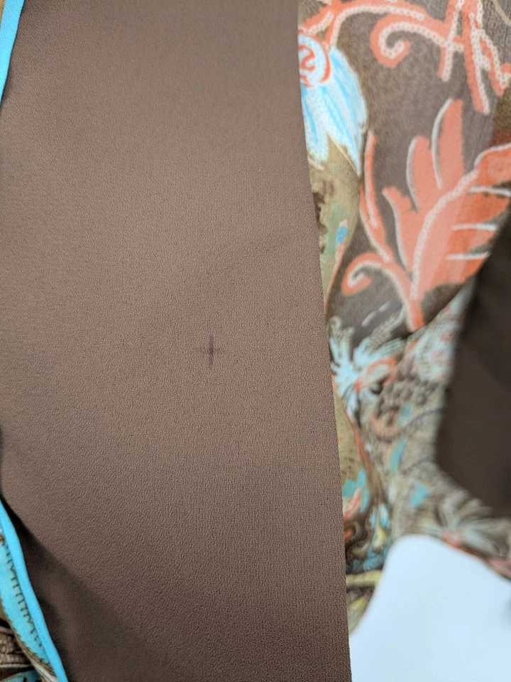 Anna Maxwell Paisley Boho Kimono Cardigan Women Size 22W Festival Patchwork Art - Image 3 of 4