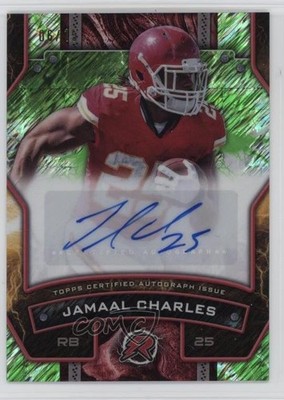 2024 Topps Resurgence Lime Green Static Refractor /15 Jamaal Charles Auto 12na