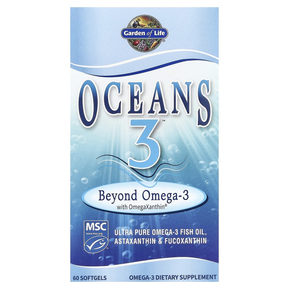 Oceans 3™, Beyond Omega-3 with OmegaXanthin™, 60 Softgels