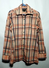 Vintage Yves Saint Laurent Shirt Mens peach color Button Up size 16.33