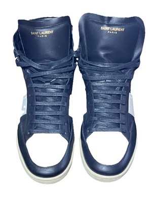 Saint Laurent SL-10H High Top Sneaker 'Black White' Size 45, US