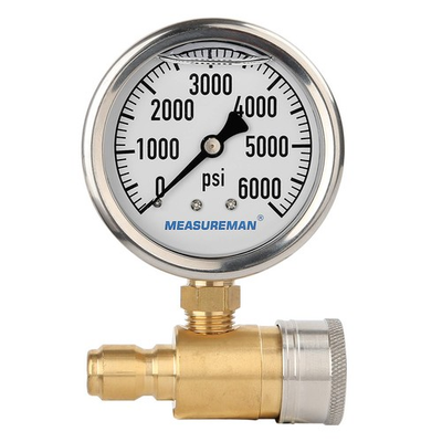 #ad Measureman 2 1 2quot; Pressure Washer Gauge Pressure Gauge Kit 3 8 Inch Quick C... $30.23